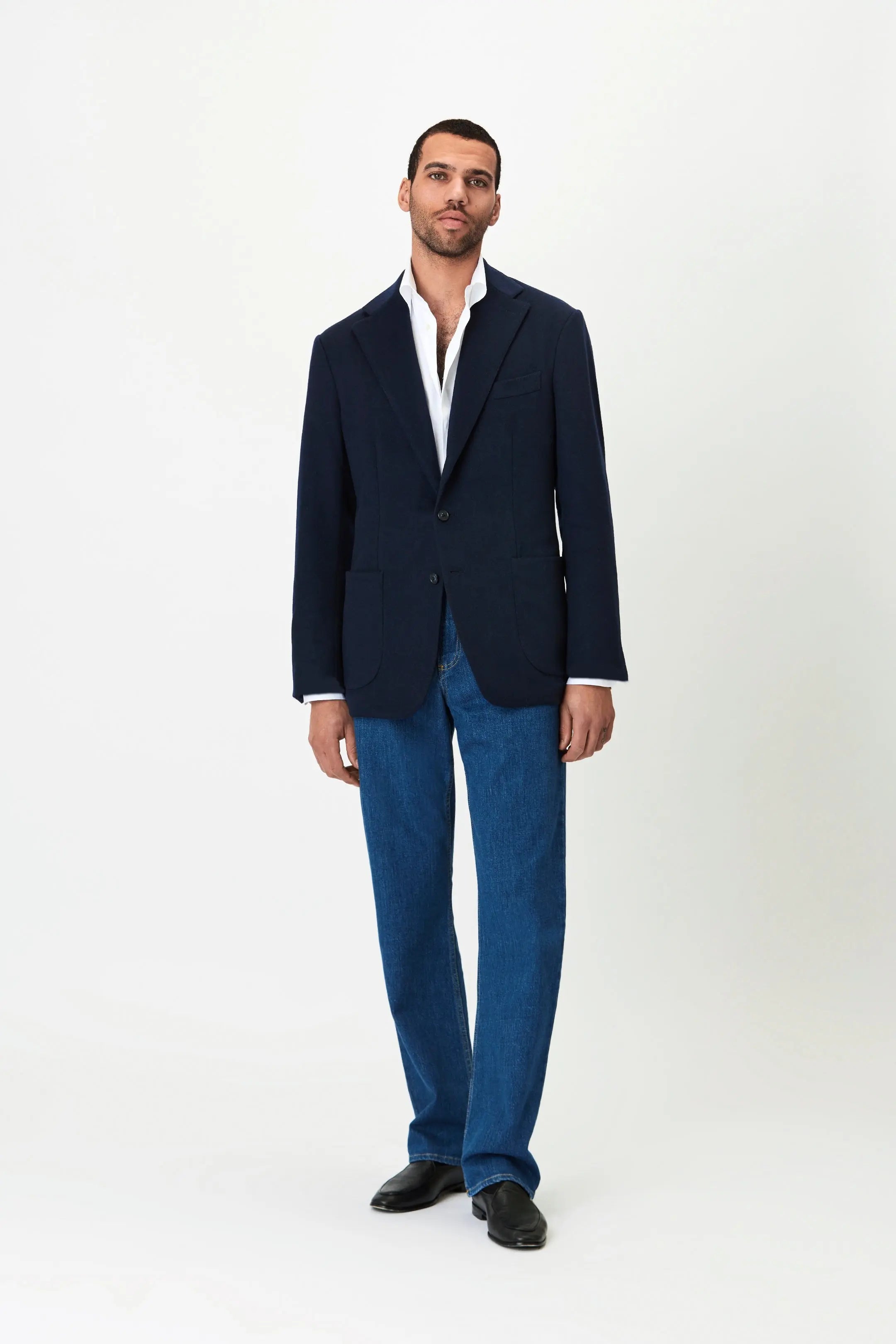 Jacket - Wool/Cashmere - Navy Giabe