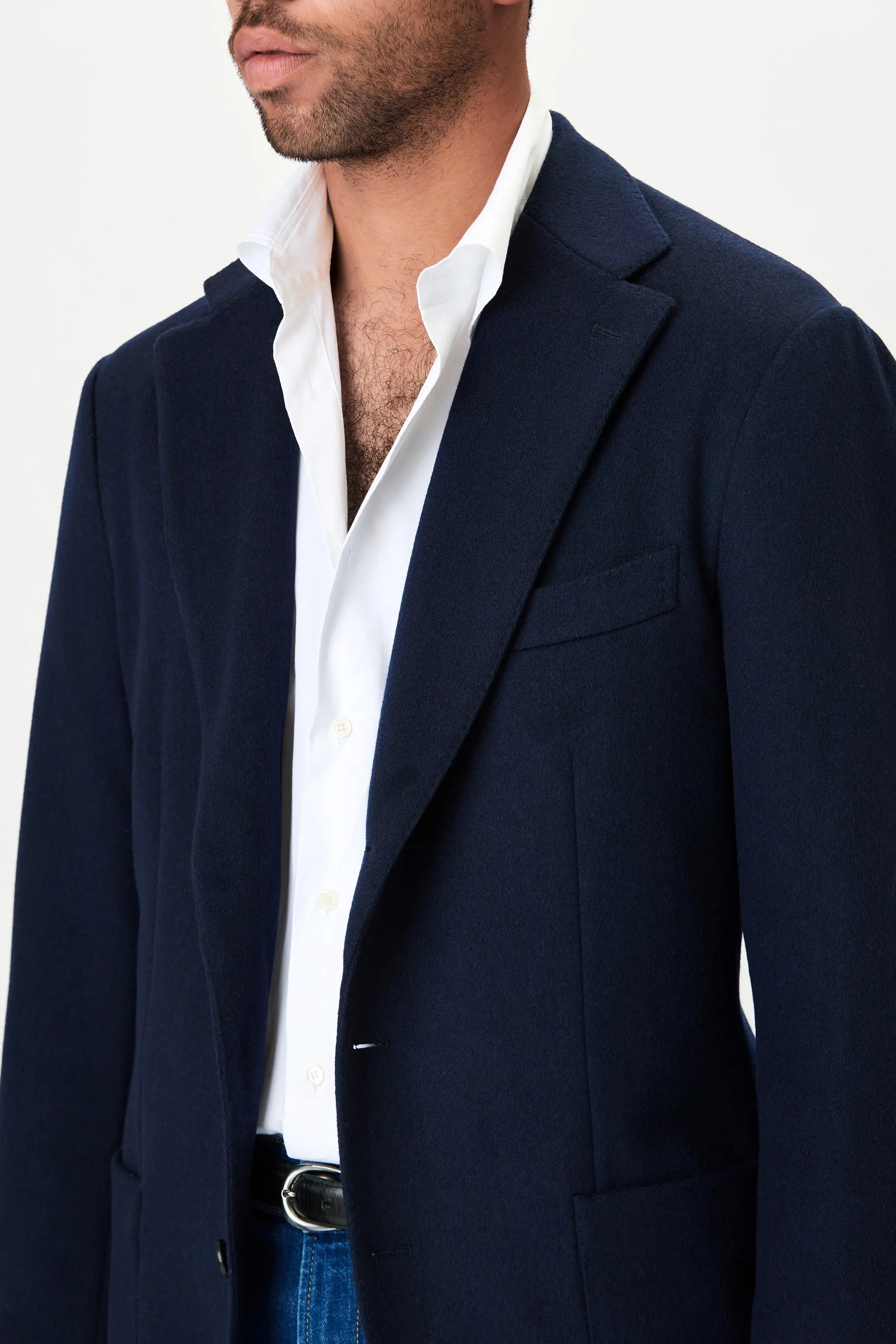 Jacket - Wool/Cashmere - Navy Giabe
