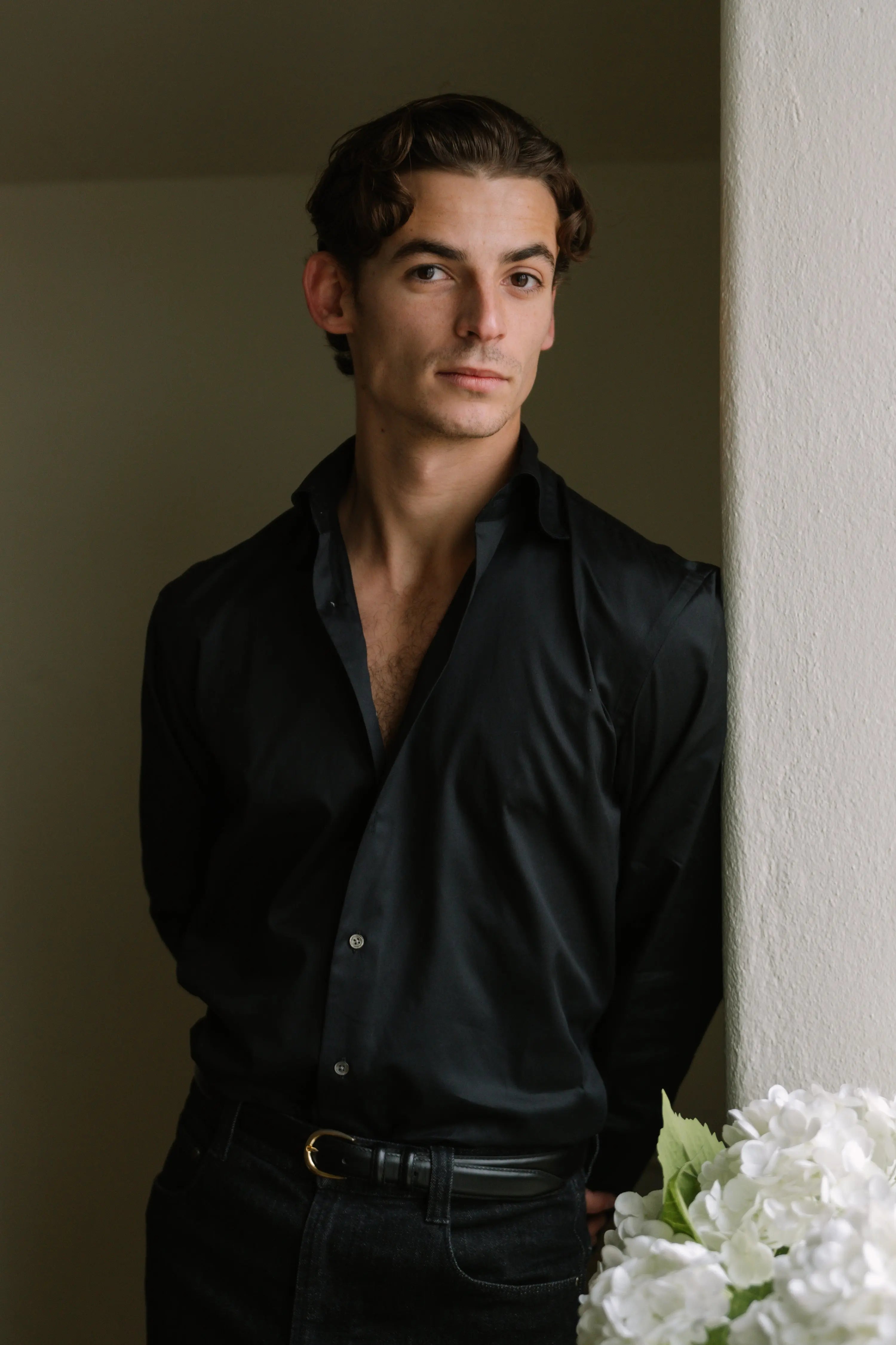 Shirt - Cotton Twill - Black Giabe