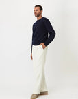 Crew Neck - Wool - Navy Giabe