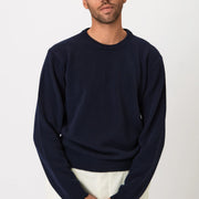 Crew Neck - Wool - Navy Giabe