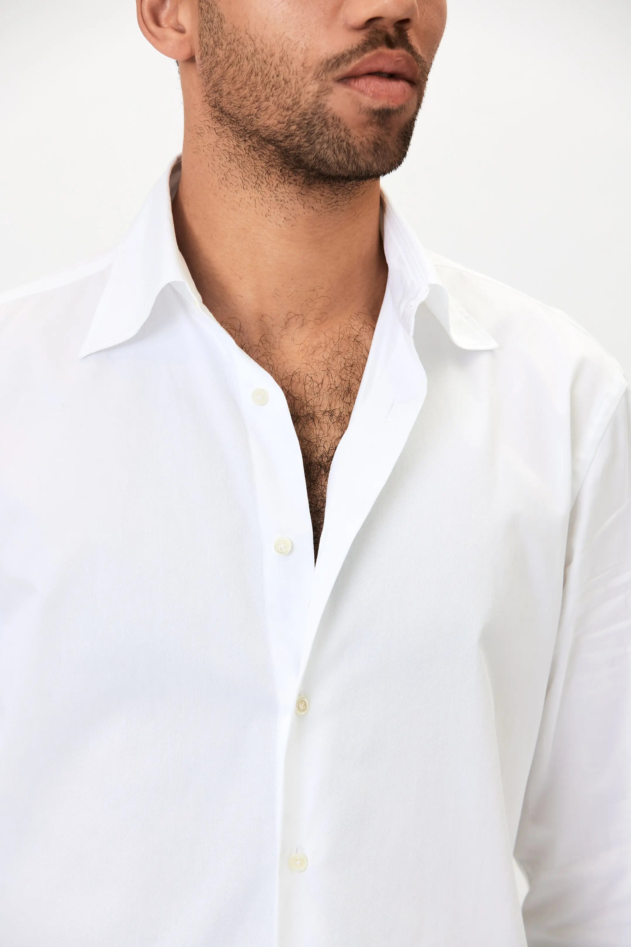 Shirt - Cotton Twill - White Giabe
