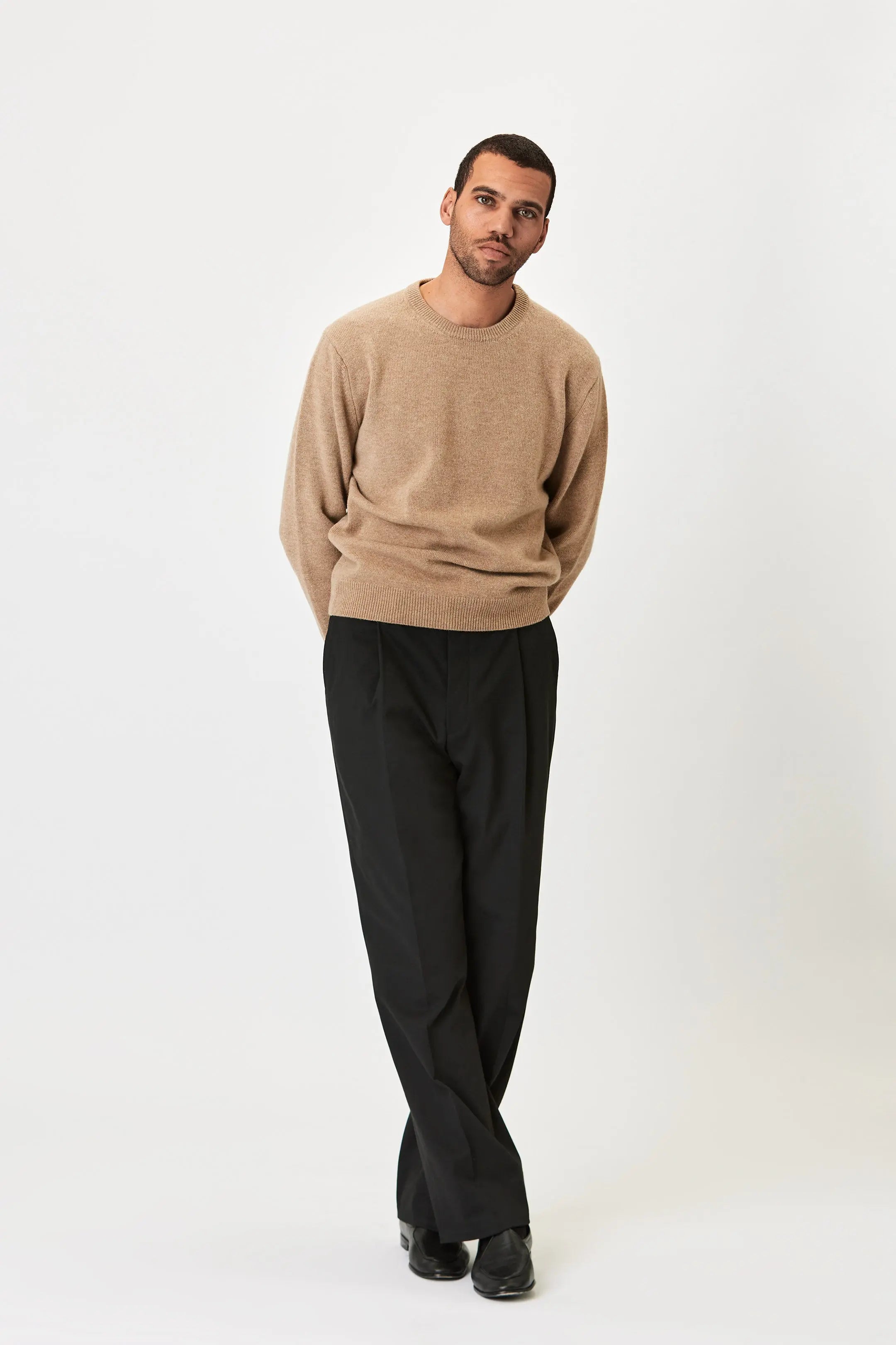 Crew Neck - Wool - Beige Giabe