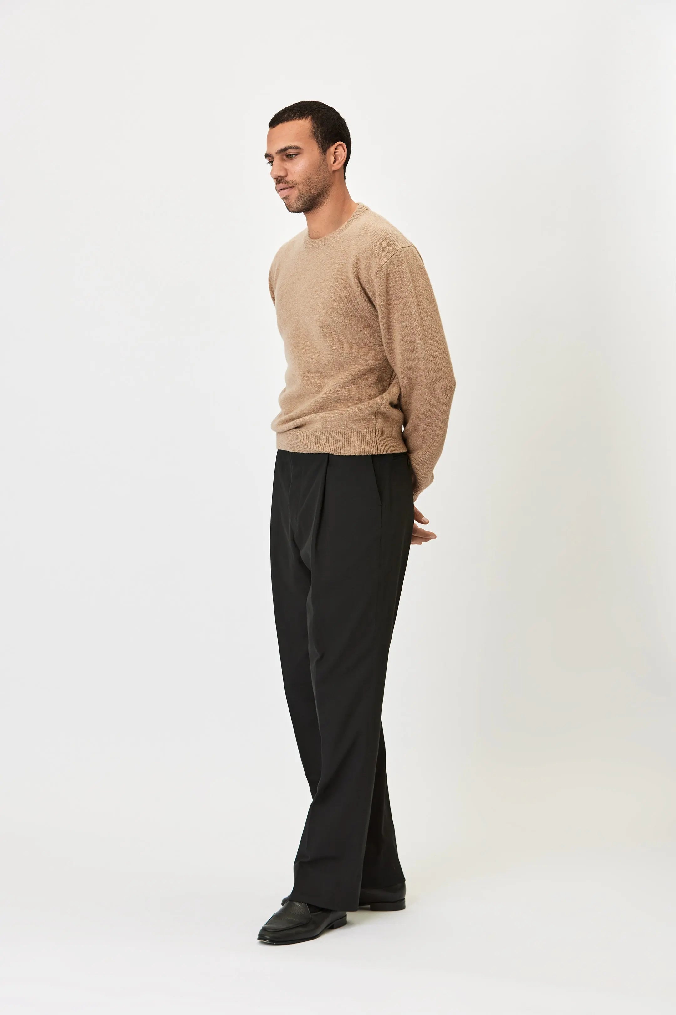 Crew Neck - Wool - Beige Giabe