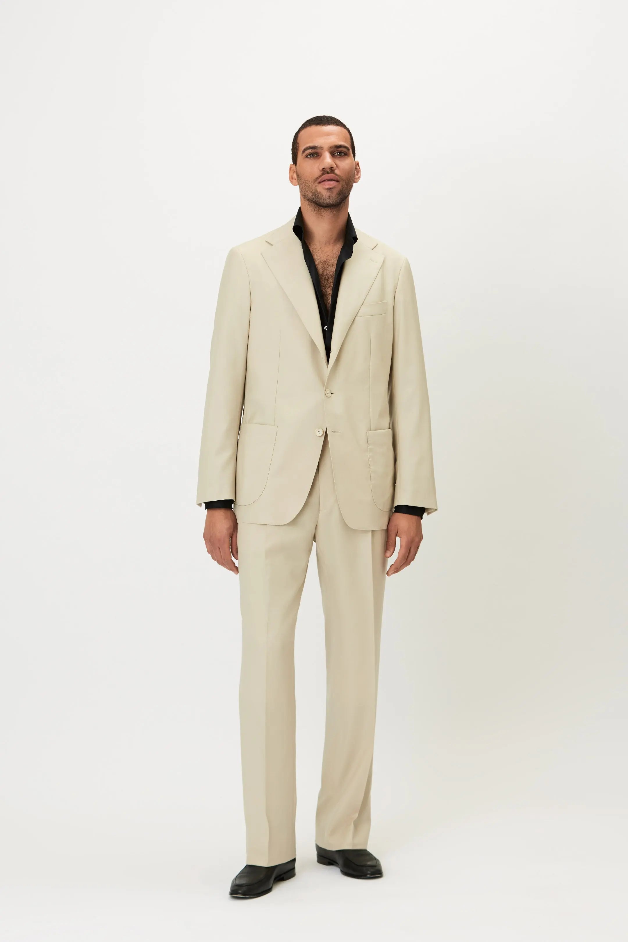 Suit - Single Breasted - Cream Giabe