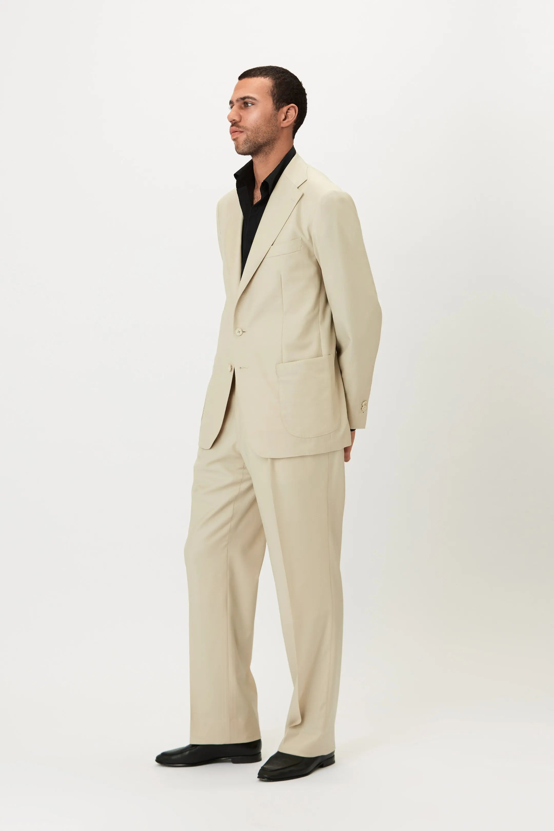 Suit - Single Breasted - Cream Giabe