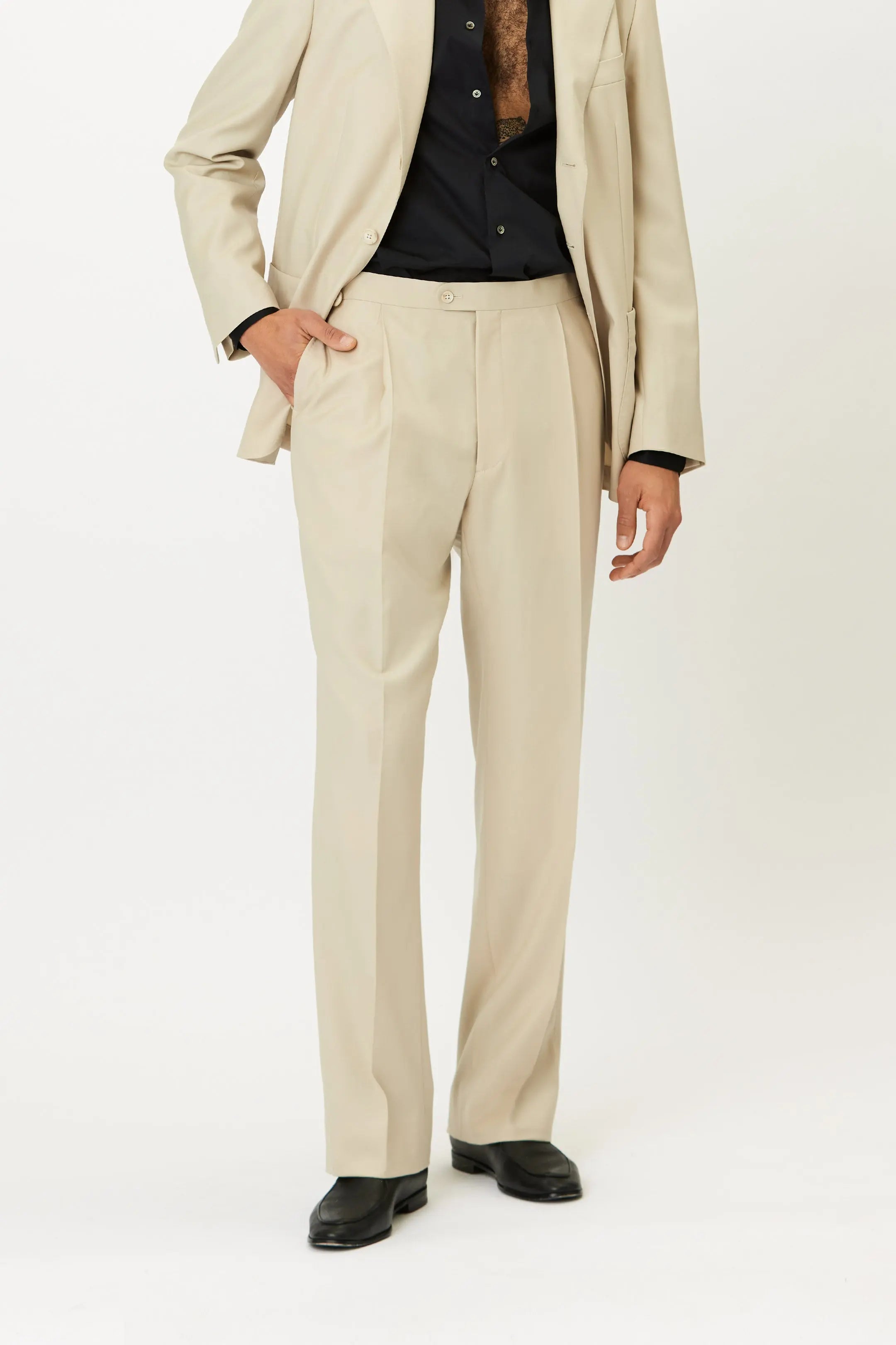 01 - Suit Trousers - Cream Giabe