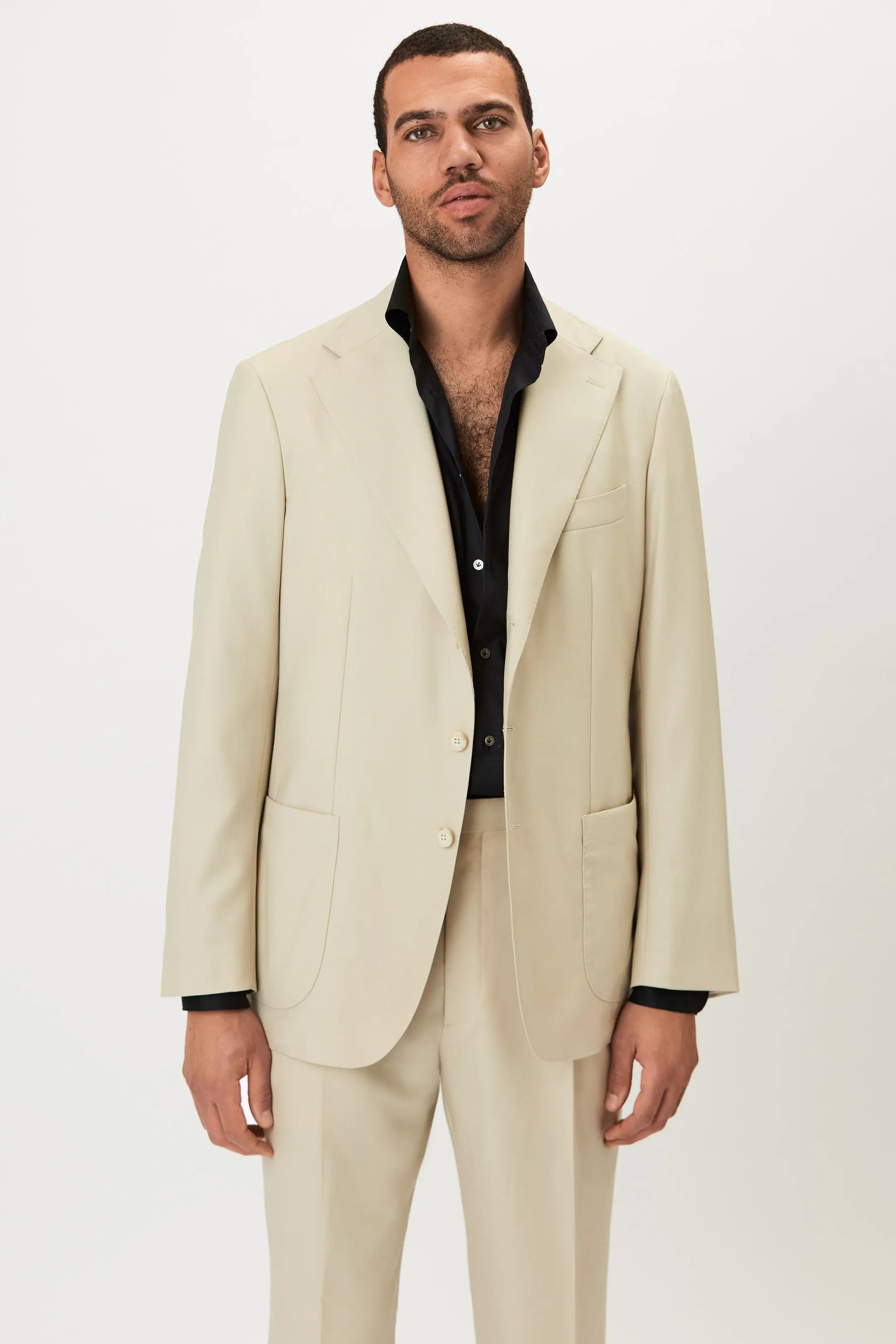 Suit - Single Breasted - Cream Giabe