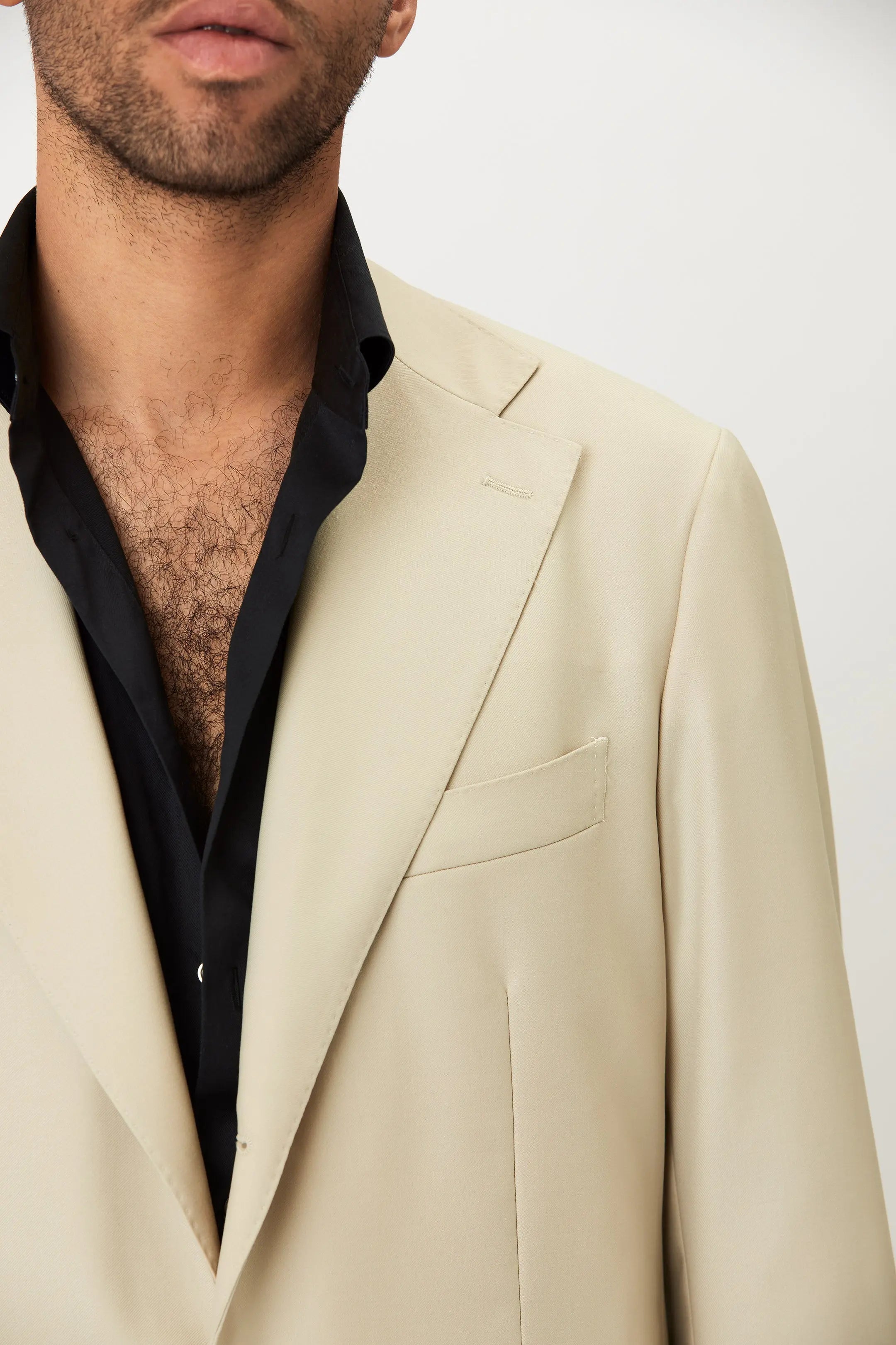 Suit - Single Breasted - Cream Giabe