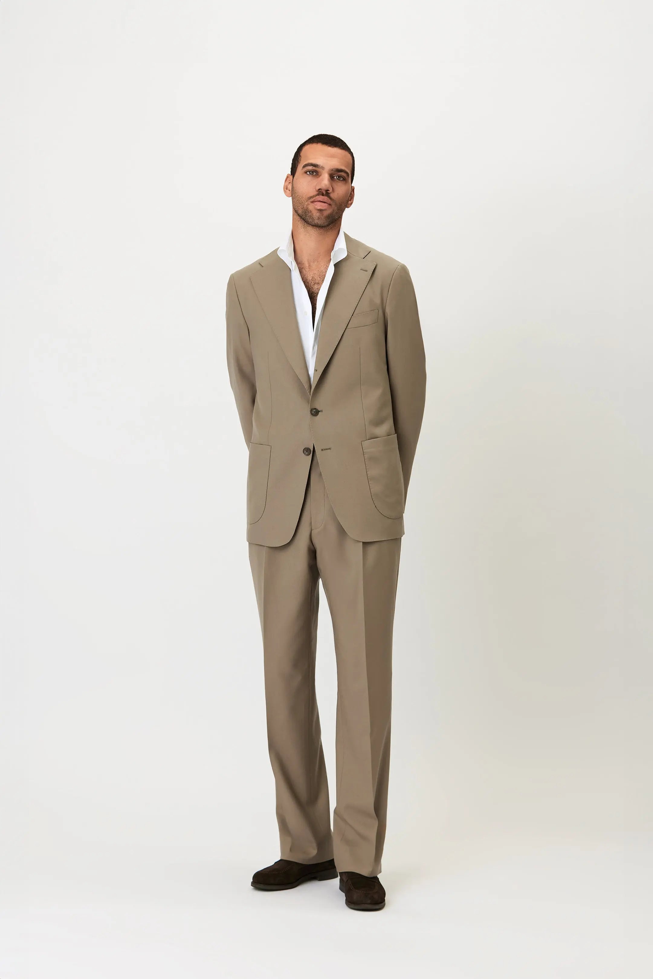 Suit - Single Breasted - Taupe Giabe