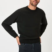 Crew Neck - Wool - Black Giabe
