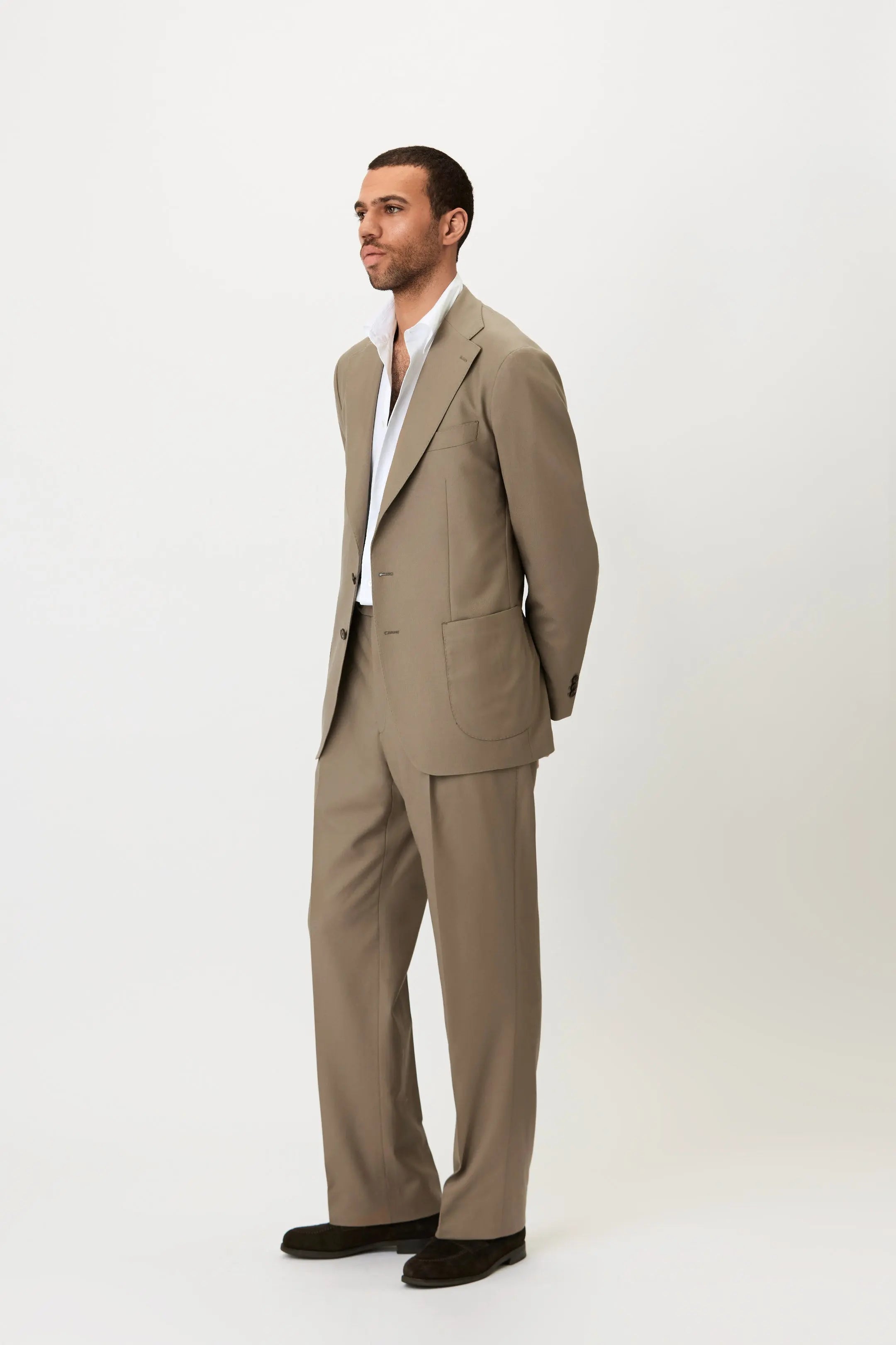 Suit - Single Breasted - Taupe Giabe
