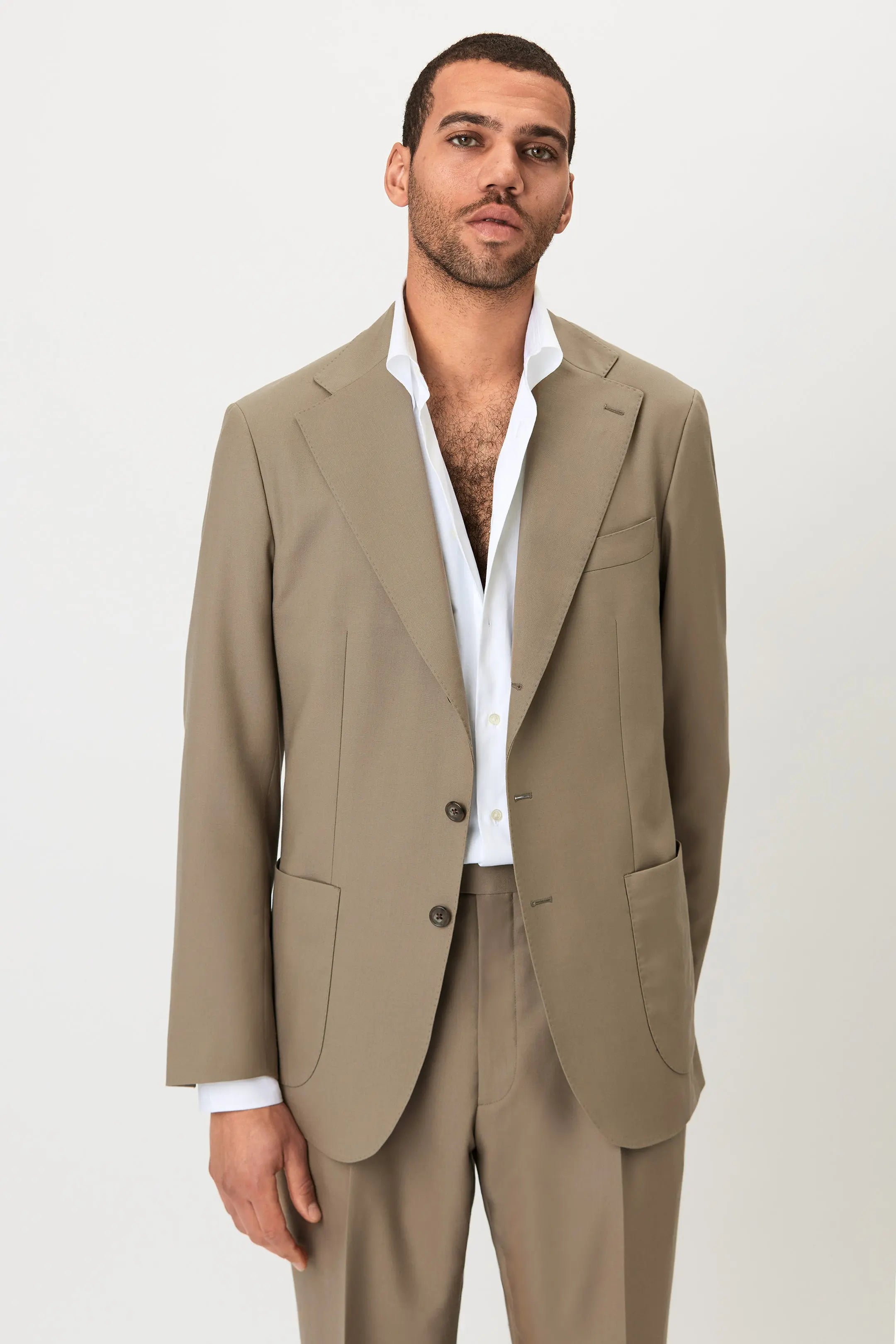 Suit - Single Breasted - Taupe Giabe