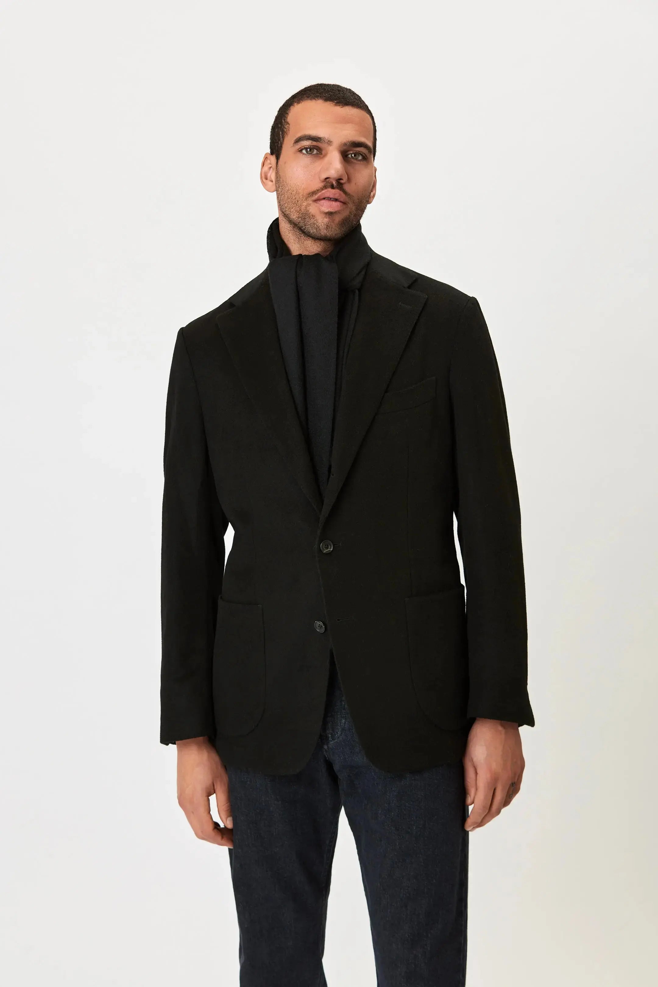 Cashmere Scarf - Black Giabe