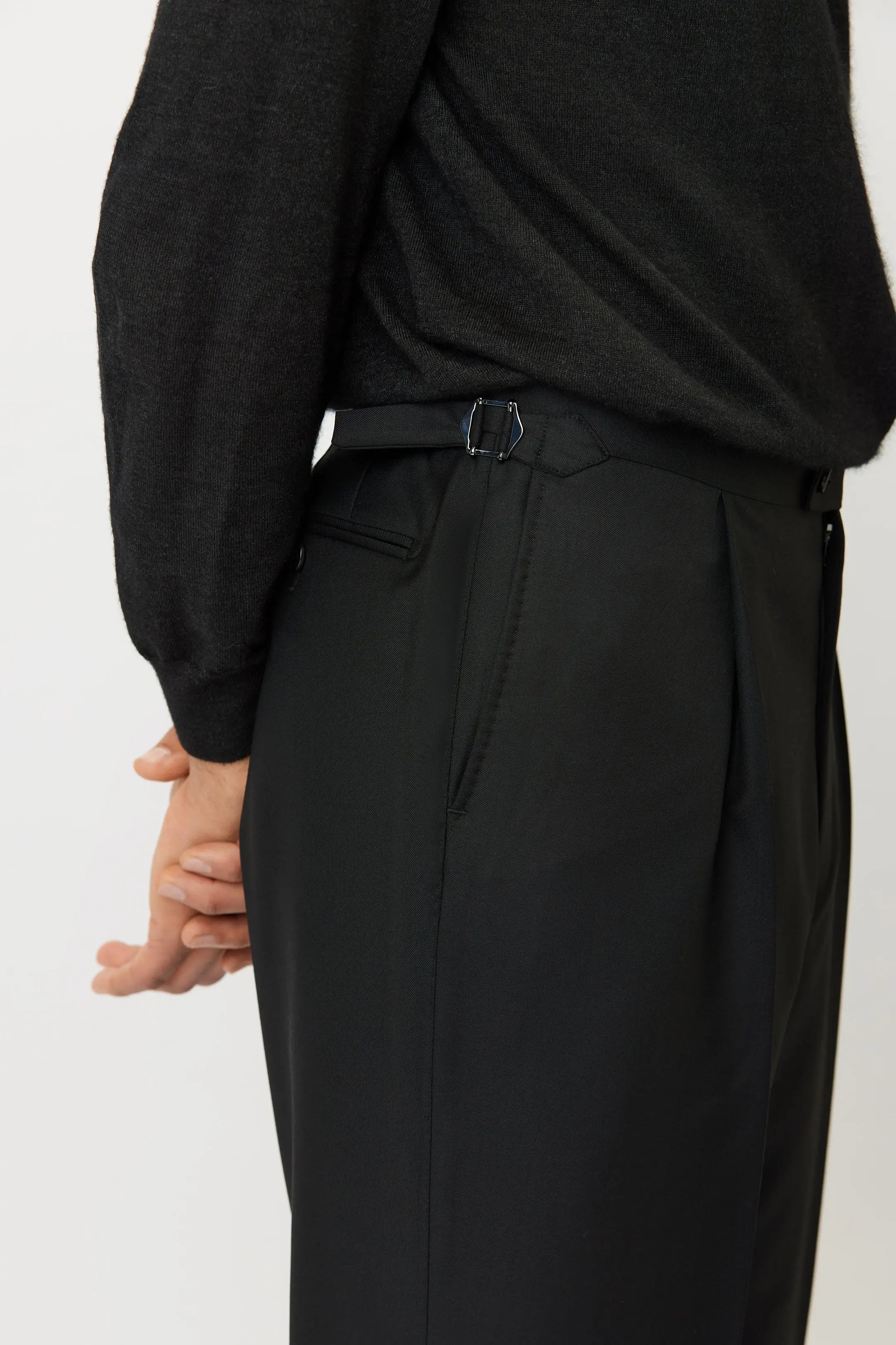 01 - Suit Trousers - Black Giabe