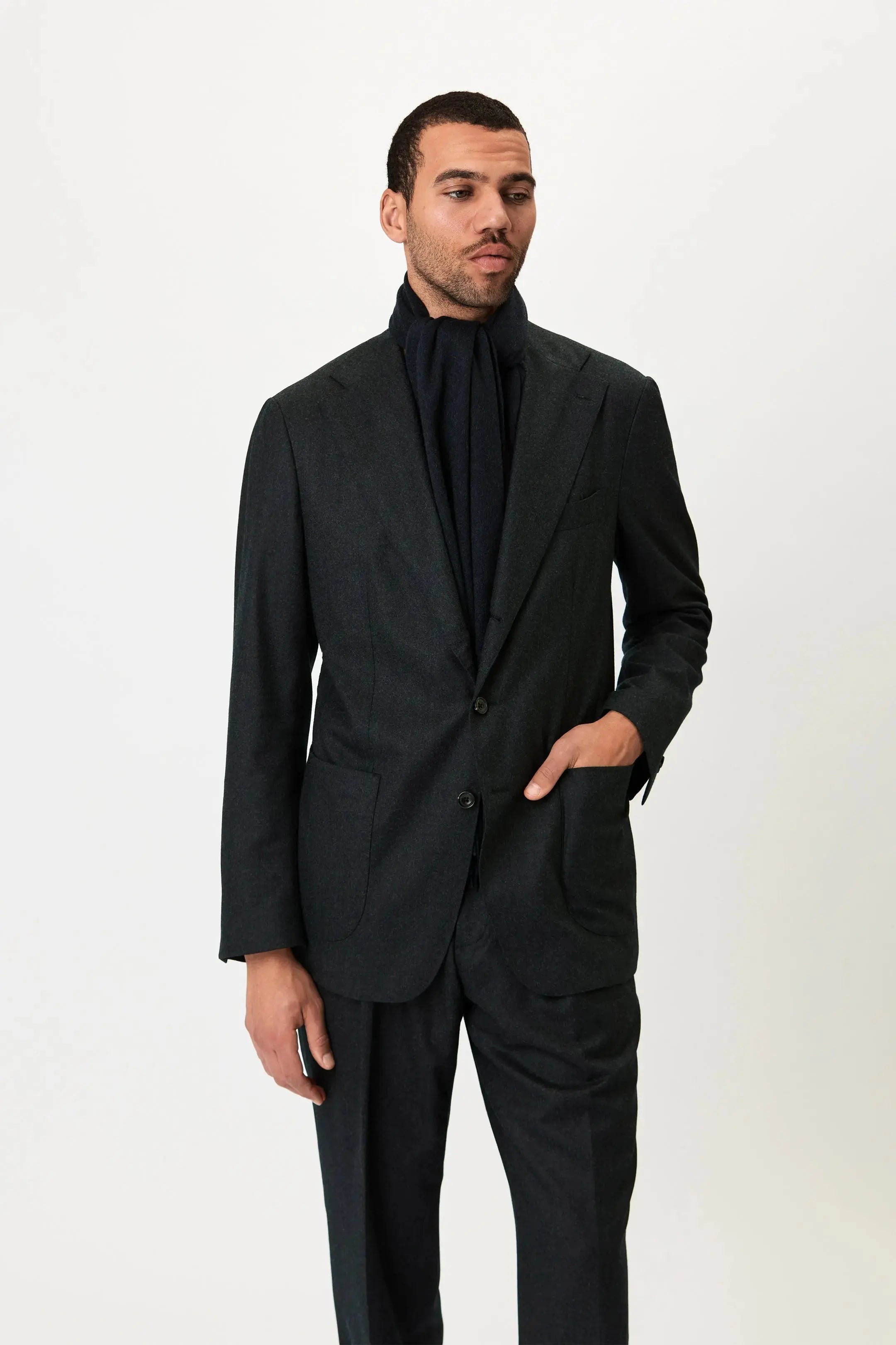 Cashmere Scarf - Navy Giabe