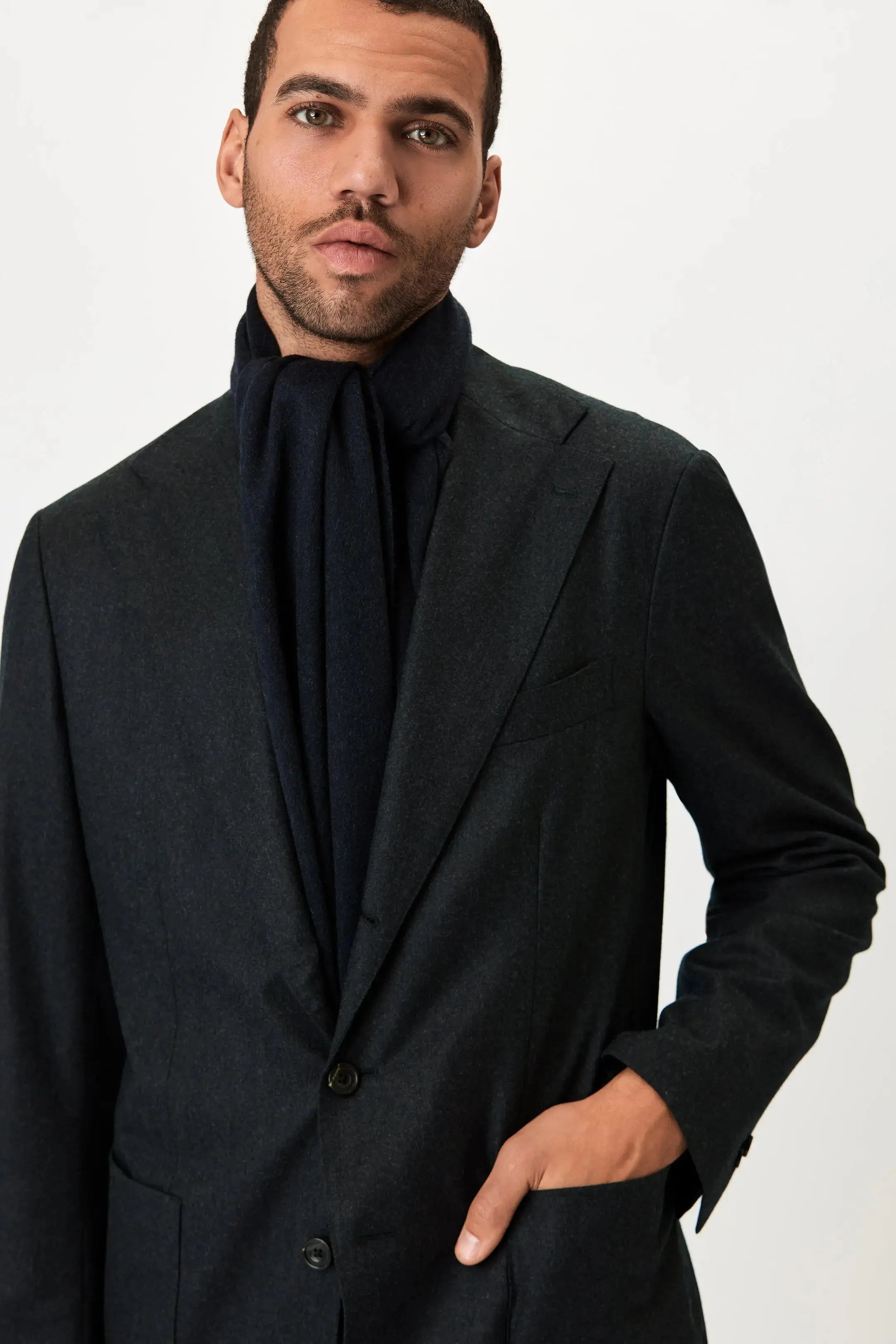 Cashmere Scarf - Navy Giabe