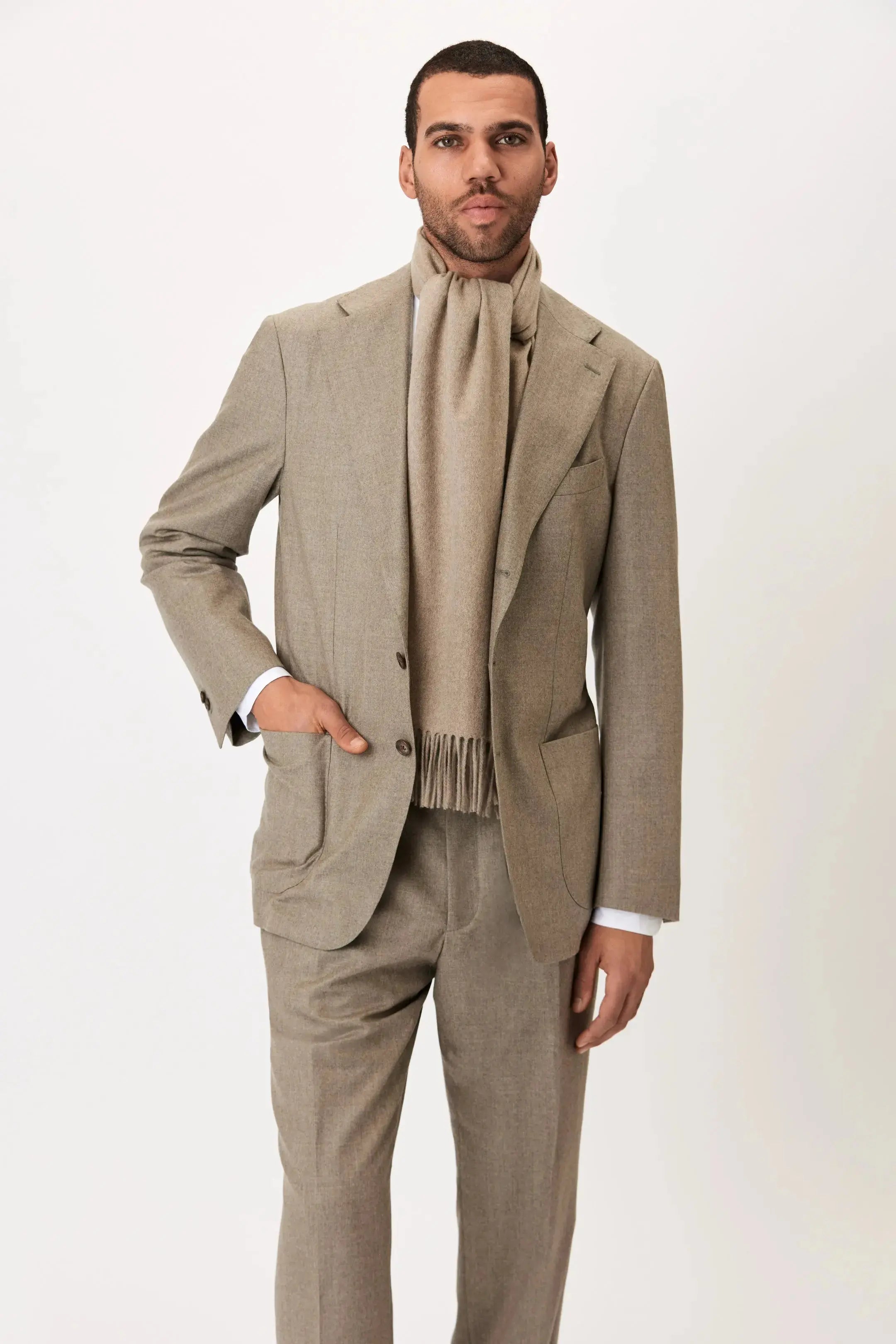Cashmere Scarf - Taupe Giabe