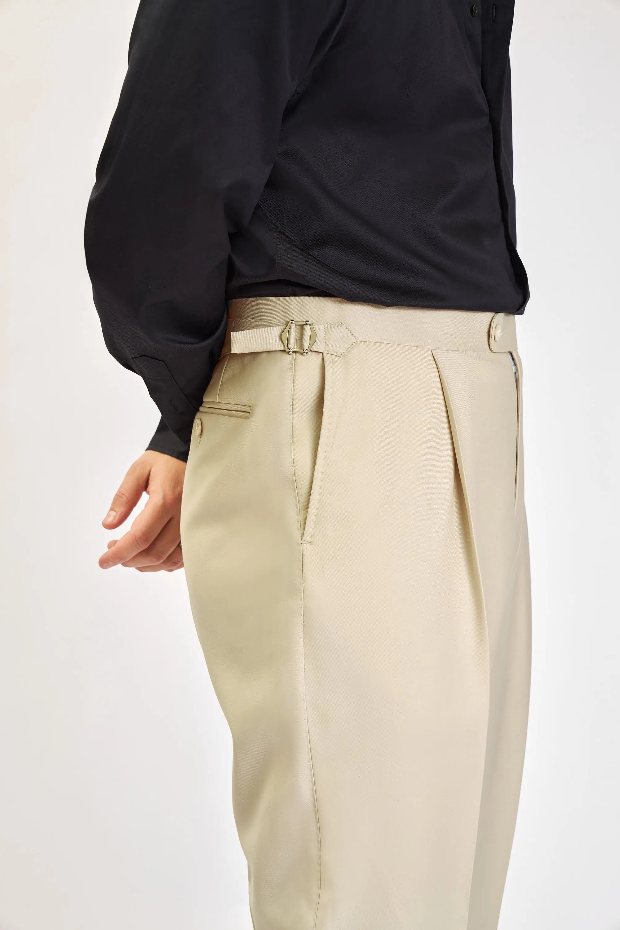 01 - Suit Trousers - Cream Giabe