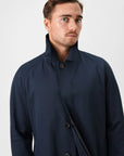 03 - Raglan Car Coat - Navy Giabe