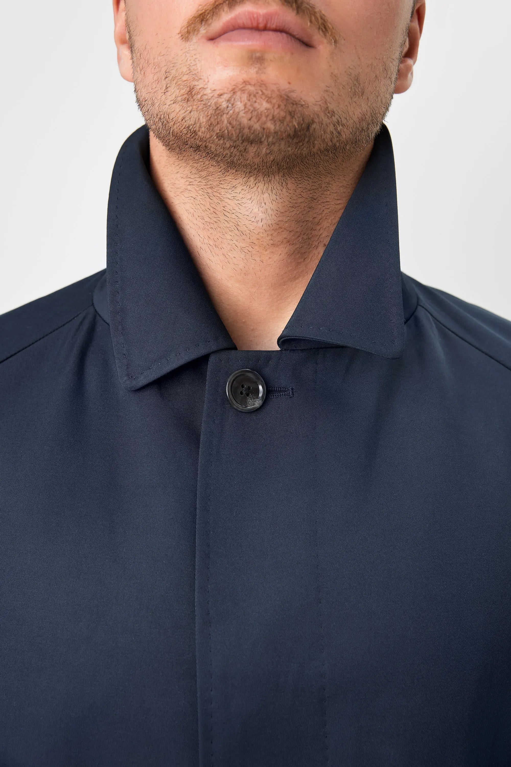 03 - Raglan Car Coat - Navy Giabe