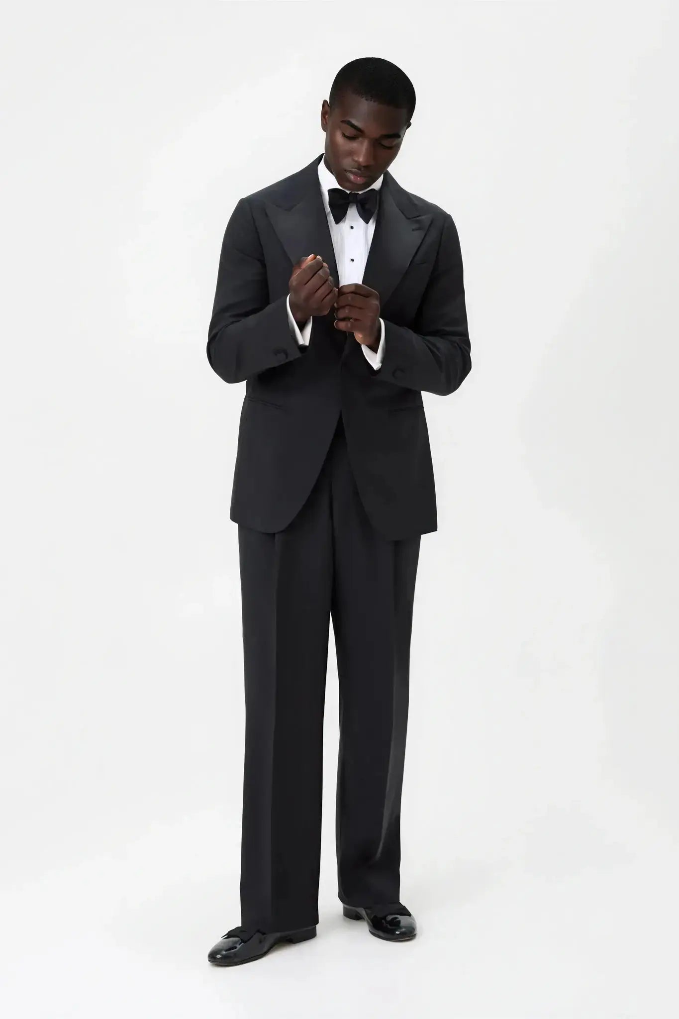 03 - Tuxedo Trousers - Black Giabe