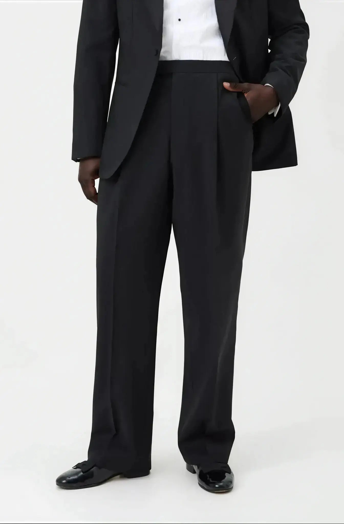 03 - Tuxedo Trousers - Black Giabe