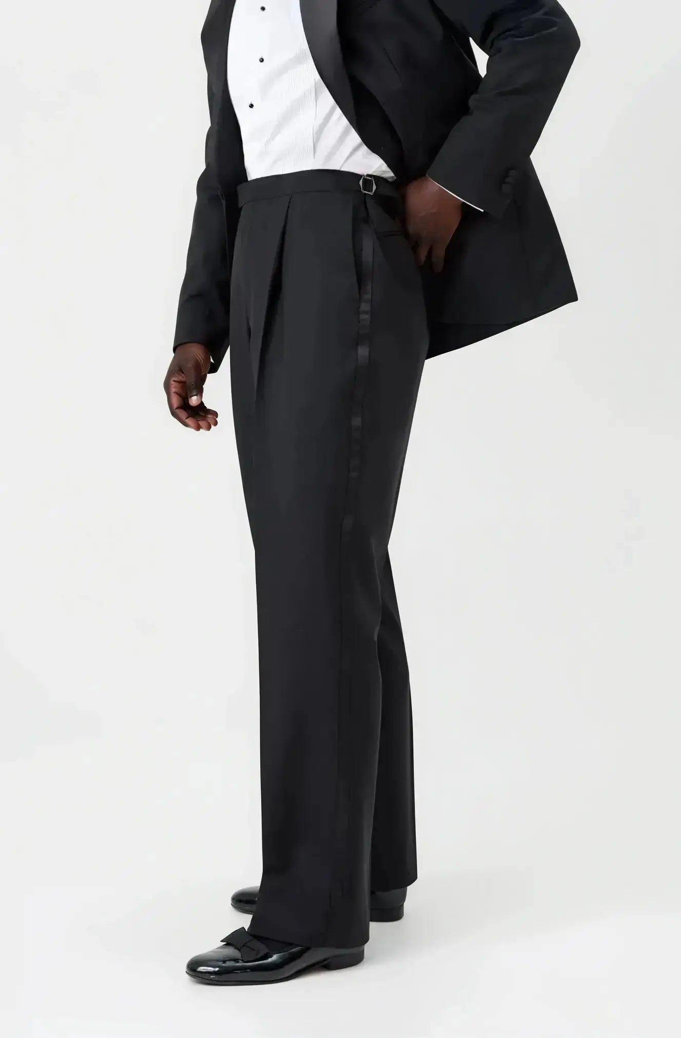 03 - Tuxedo Trousers - Black Giabe
