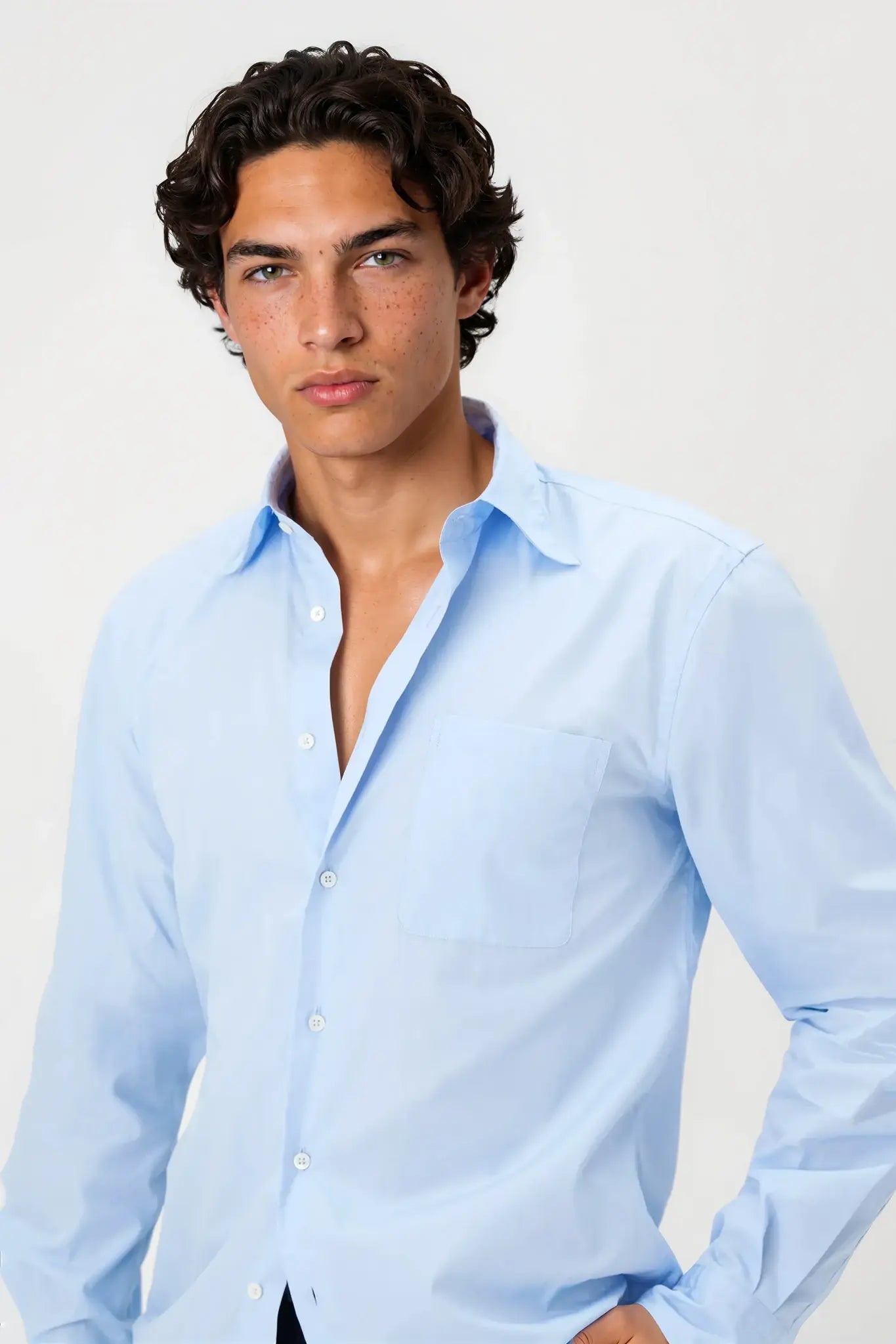 03 - Shirt - Cotton Poplin - Light Blue
