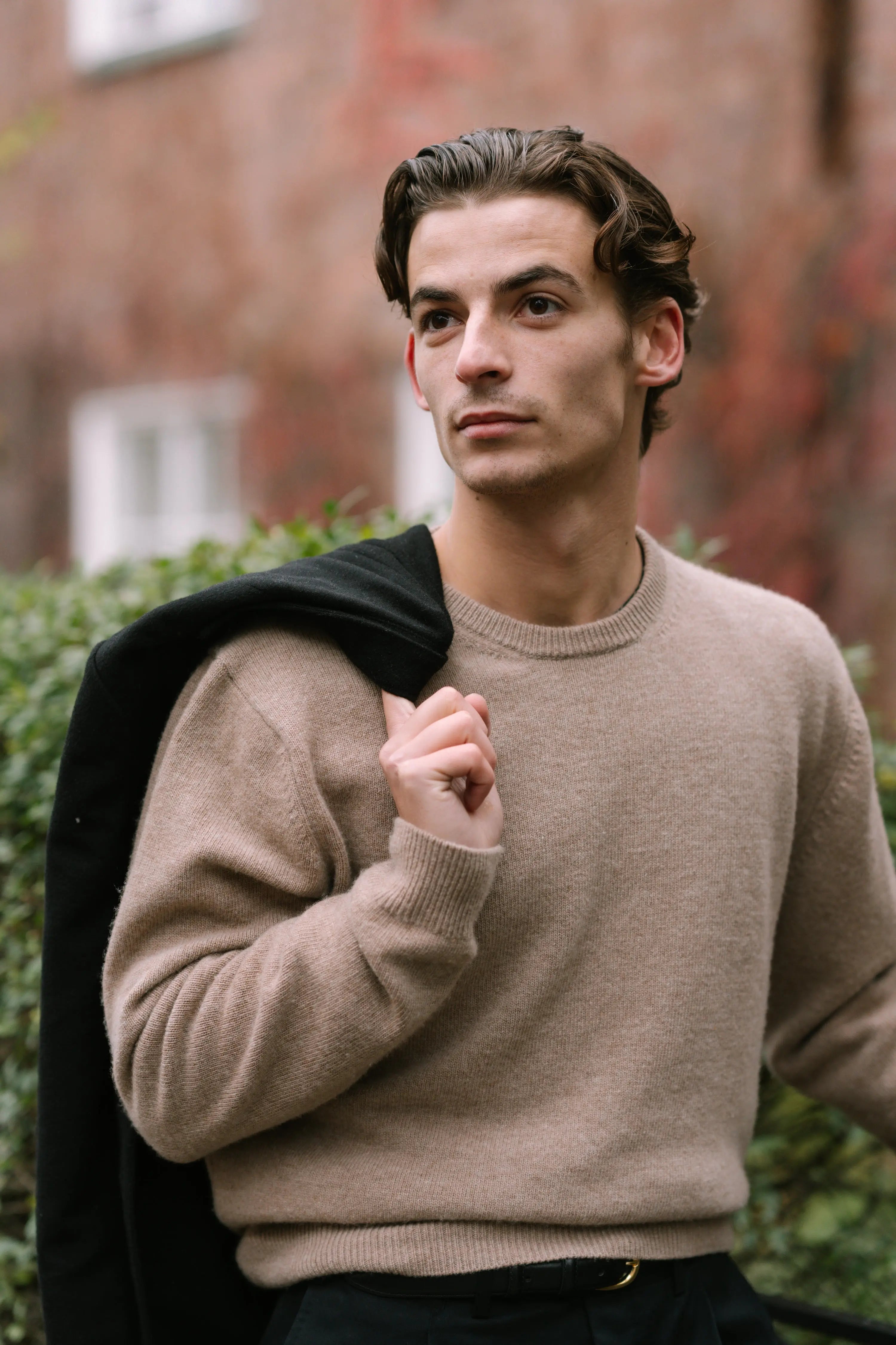 Crew Neck - Wool - Beige Giabe